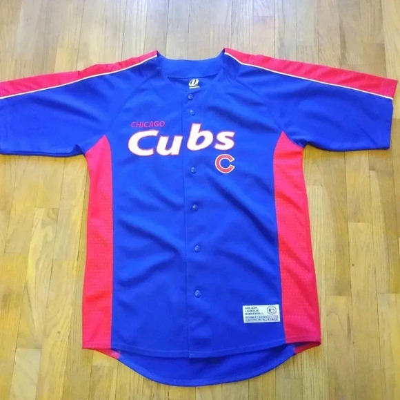 Vintage MLB Dynasty Chicago Cubs Jersey Blue Size Medium - Picture 1 of 7